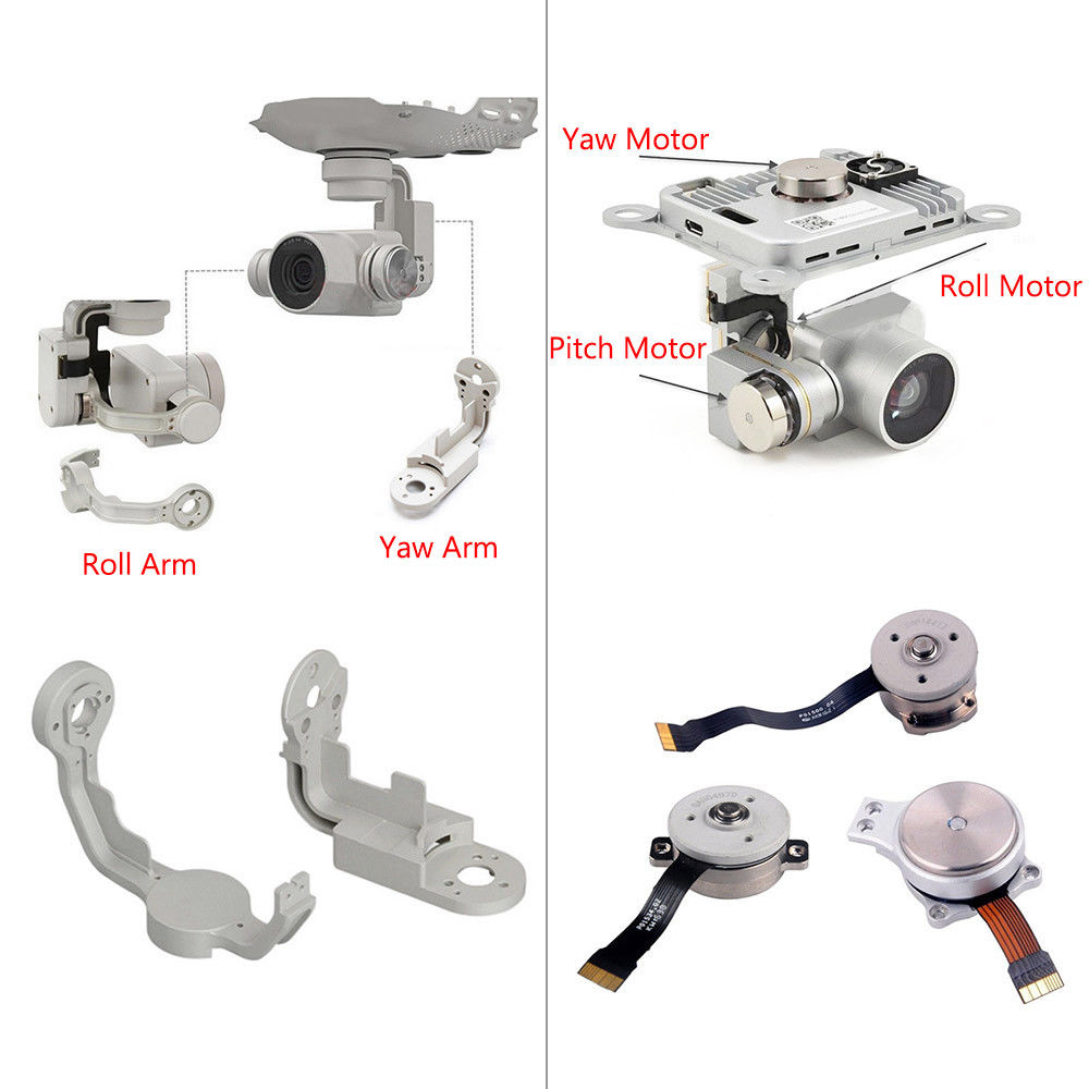 DJI Phantom 4 /P4 Pro Gimbal Camera Roll Yaw Pitch Motor Arm Stand