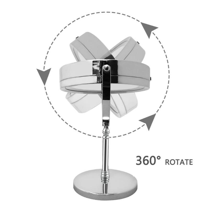 Magic Cosmetic Mirror 7 Inch 10x Magnification Dual Sided LED Makeup Mirror 360 Degree Rotating Makeup Mirror