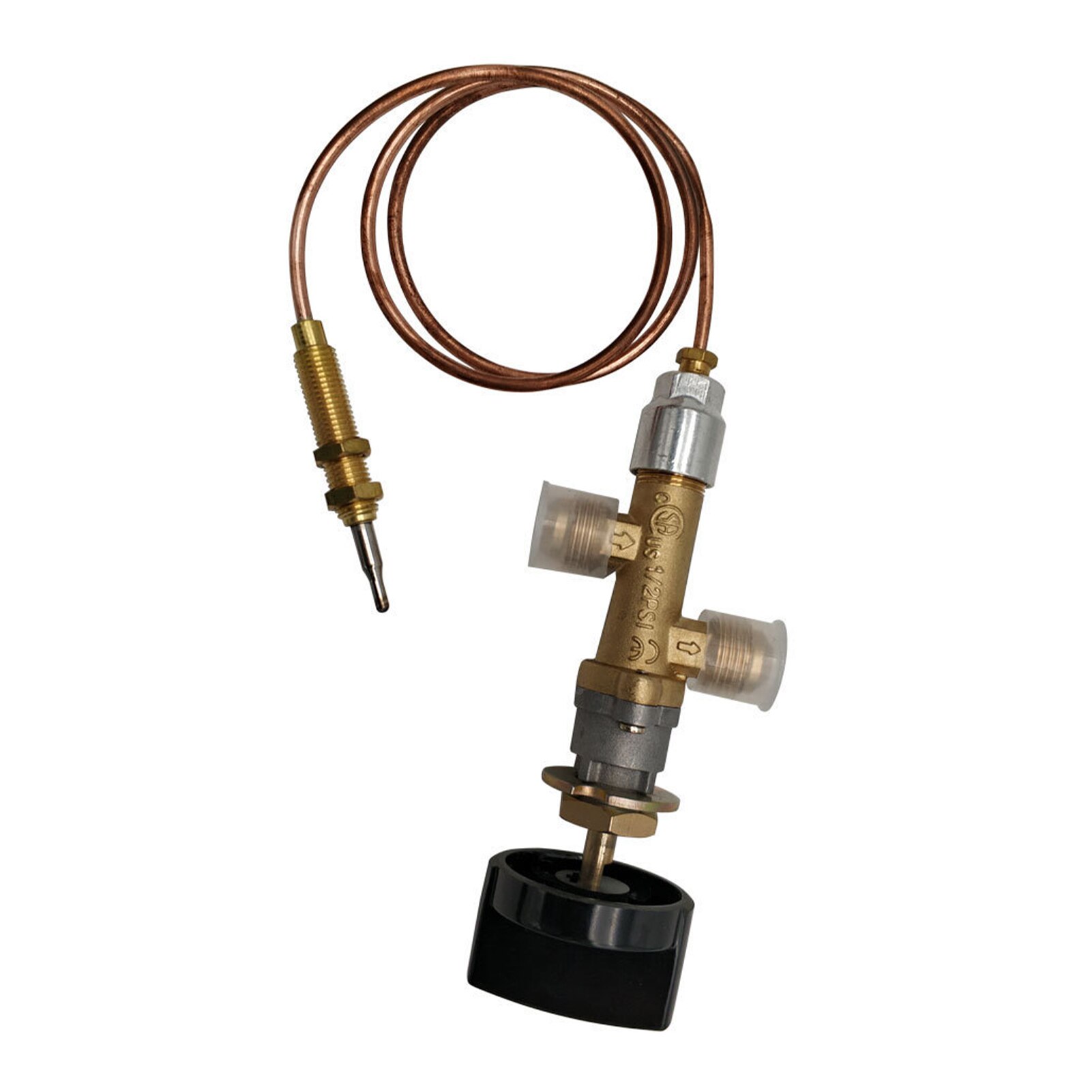Botão da lareira kit válvula de controle gás termopar profissional aquecedor glp propano baixa pressão incêndio pit segurança bronze universal