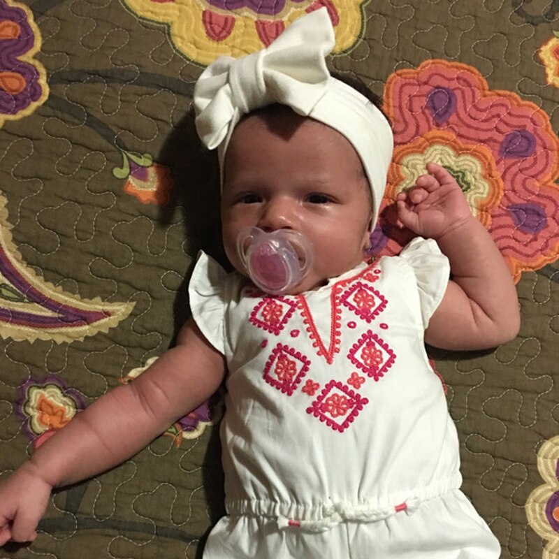Diadema de lazo para bebé recién nacido, bandanas de algodón tejidas para niña, turbante elástico para niña, diademas para bebé