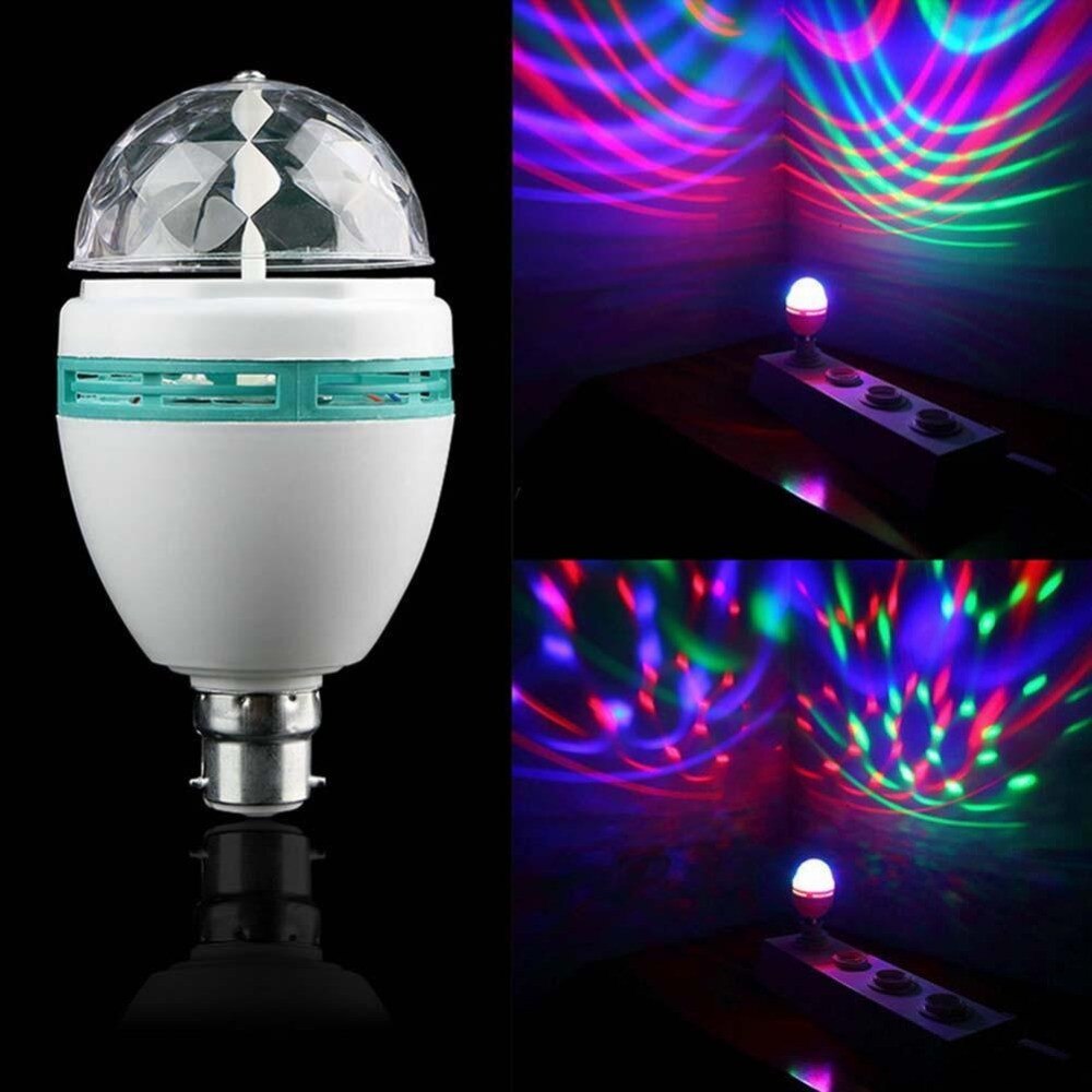 E27 Rgb Led Lamp Magic Kleur Projector Auto Rotating Stage Light Voor Party Bar Ktv Disco # T2P