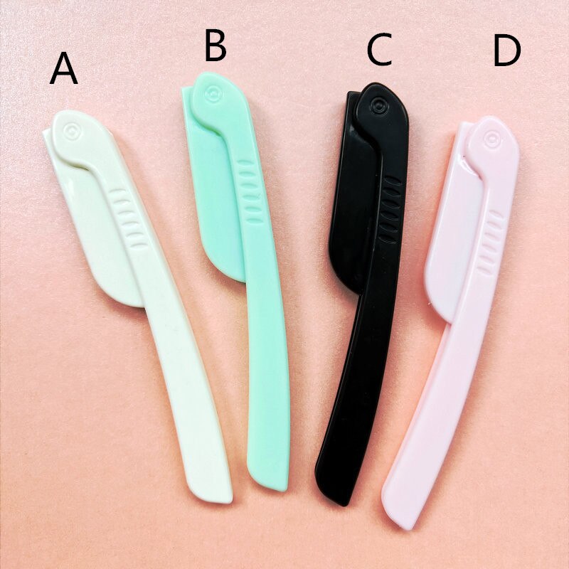 1 stücke Faltbare Tragbare frauen Rasierer machen-hoch Gesichts Augenbraue Lippe Falten Rasiermesser Haar Entferner Scharf Edelstahl Schneiden Sicherheit: Grün B