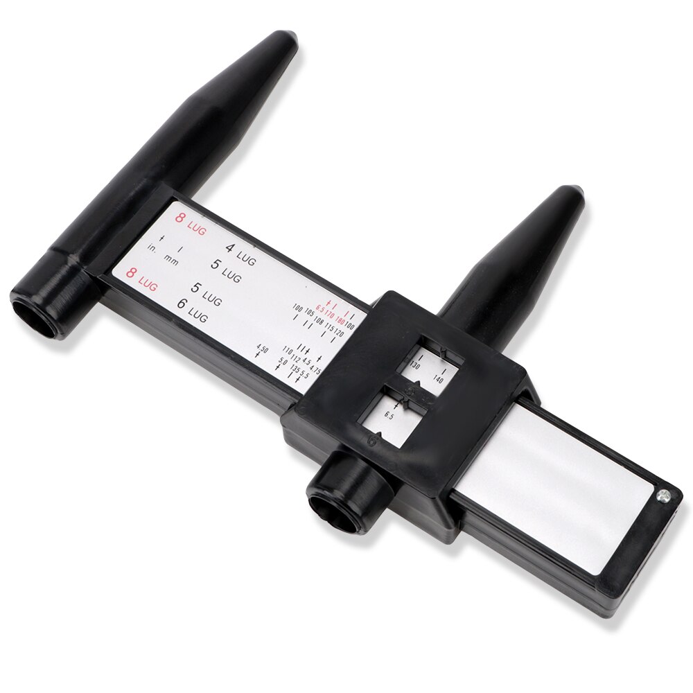 LEEPEE Modified hole distance ruler Hole distance measuring tool Black PCD caliper 8LUG wheels Wheel Rim Bolt Pattern