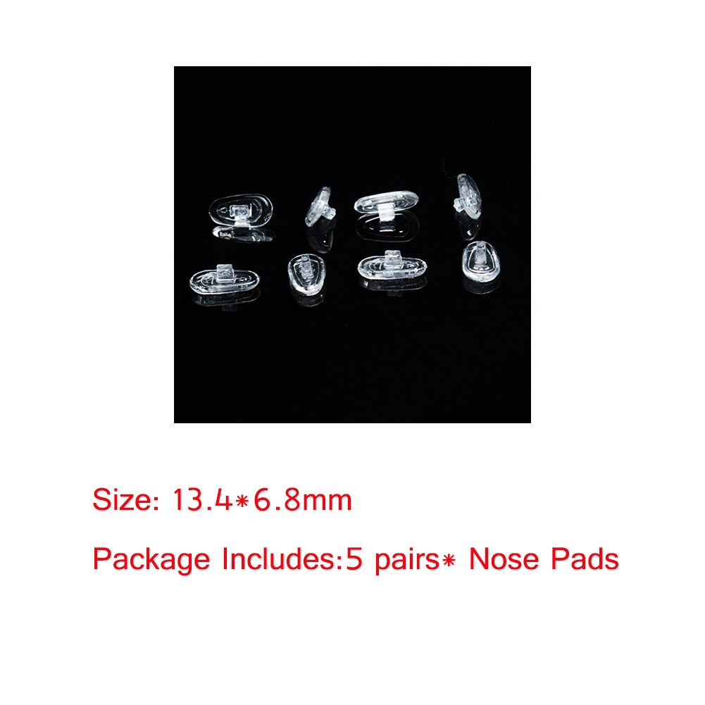 5 Pairs Flexible Silicone Nose Pads Glasses & Sunglasses High-hardness Silicone Resin Comfortable Durable Wearable Easy Replace