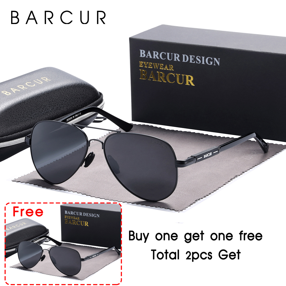 Barcur polarisierte herren sonnenbrille Pilot sonnenbrille für männer zubehör fahren angeln, wandern brillen oculos gafas de sol