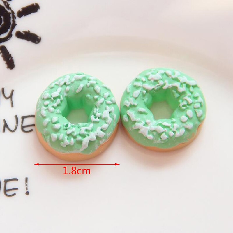 10Pc Leuke Mini Candy Donut Pop Voedsel Pretend Play Poppenhuis Miniatuur Thuis Craft: GN