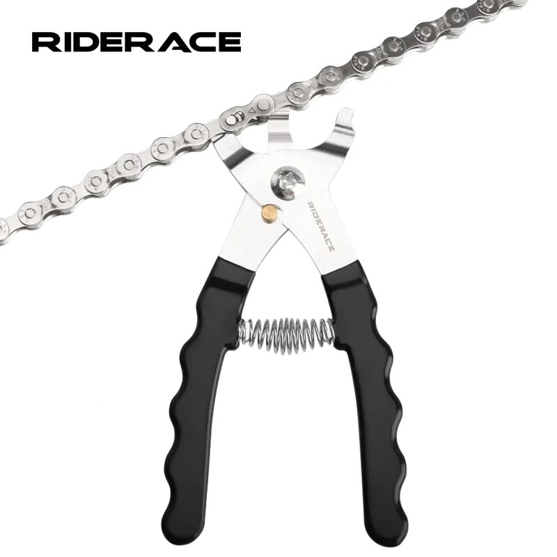 RIDERACE-Alicates para eslabones de cadena de bicicleta, alicates de instalación de extracción rápida, hebilla de cadena de ciclismo de montaña, herramientas de reparación de abrazadera abierta y cerrada