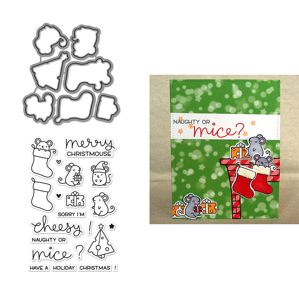 Critter Border Diglogue Cutting Dies Clear Stamps Happy Birthday Sentiments for DIY Scrapbooking Paper Cards Craft: S / plum