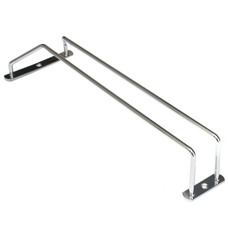 Rostfritt stål vinställ enkel och dubbelrad vinglasställ högt glasställ rack vägghängande förvaringslåda  wf910135