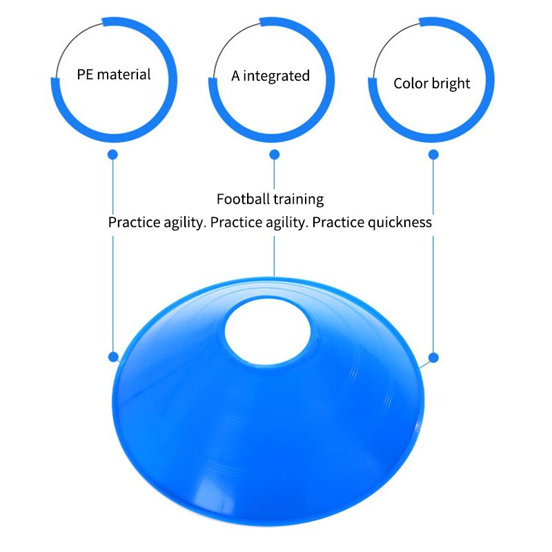 50Pcs Soccer Training Sign Dish Pressure Resistant Cones Marker Discs Marker Bucket Football Training Cones Disc Accessories