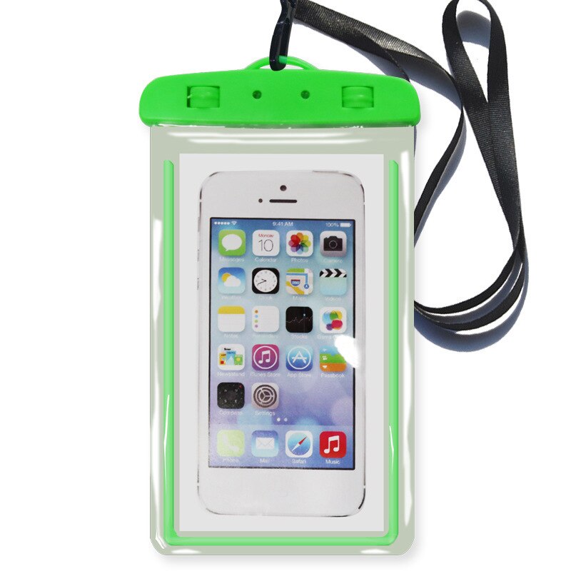 Sbart Sacchetto Del Cellulare Impermeabile di Immersione Subacquea della Cassa Del Telefono di Tocco Dello Schermo di Smartphone Universale Nuoto cavezza di trasporto libero a prova di Polvere Sacchetto di Mele: 03 Fluorescence verde Mobile Phone borsa