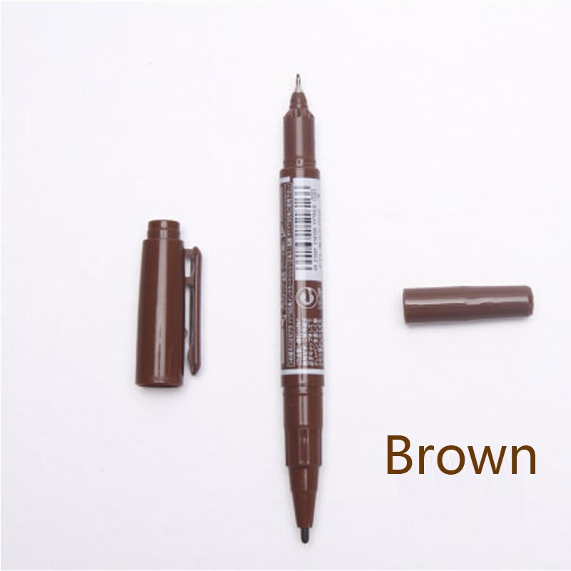 12 pièces Zèbre Huileuse Petite bicéphale Marqueur Stylo MO-120-MC à séchage Rapide Stylo N'est Pas de Décoloration, et Non toxique: Brown