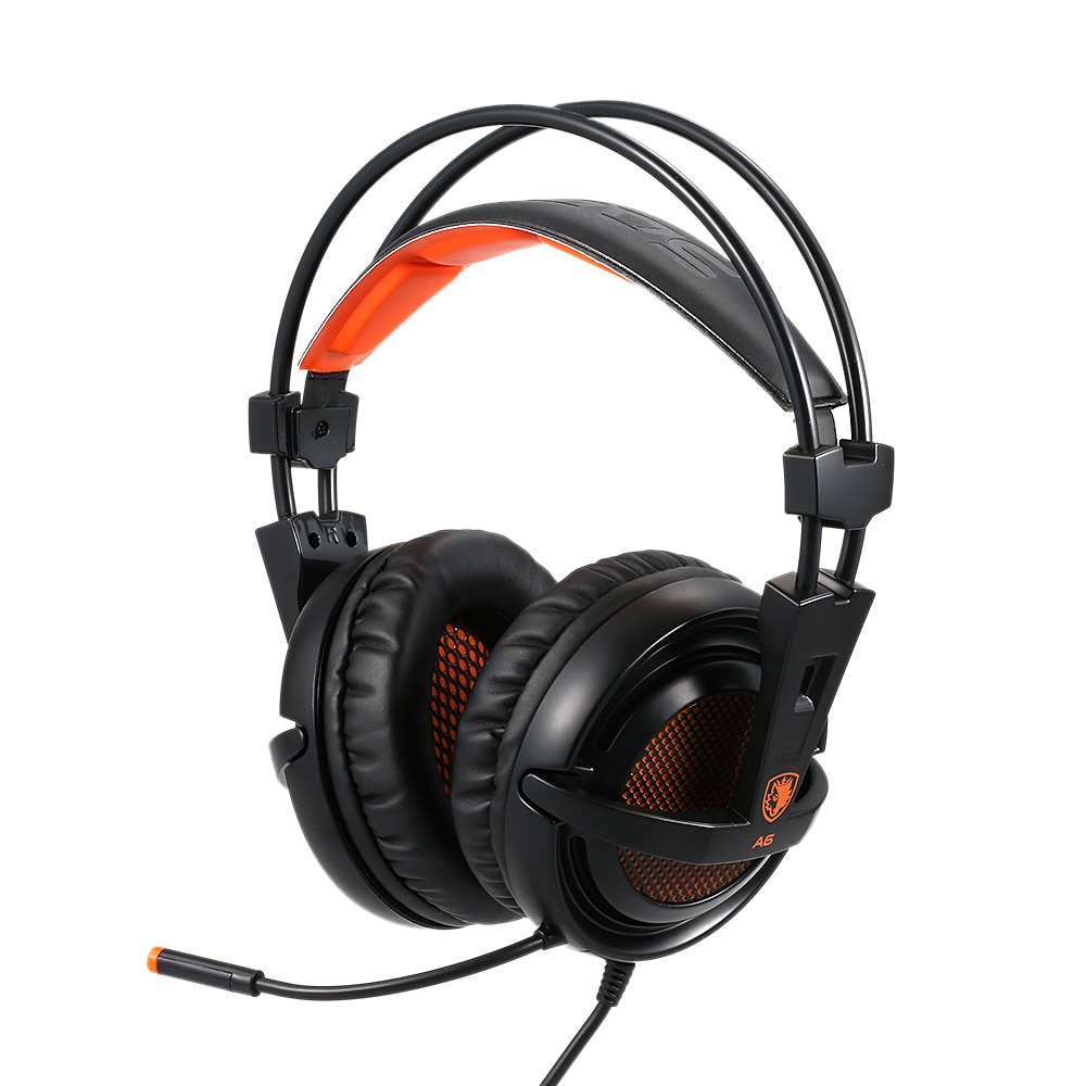 SADES A6 7.1 Stereo headphones 2.2m USB Cable Gaming headset with Mic Voice Control for Laptop Computer