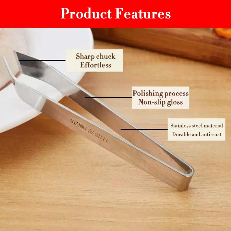 Stainless steel pig hair clip kitchen household salmon bone clip chicken duck feather plucking fish bone pliers tweezers