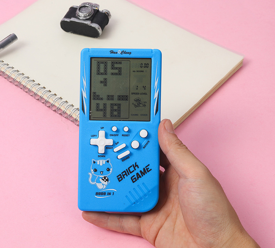 1 pc retro game console portable handheld game console lcd screen electronic game educational toy children's new year