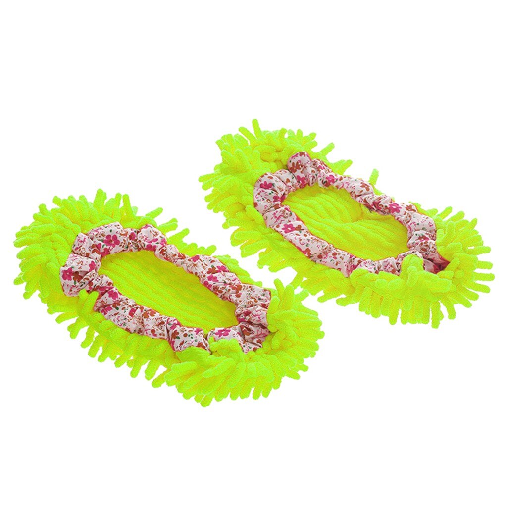 Convenient Dust Mop Slipper Floor Cleaner Lazy Dusting Cleaning Foot Shoes Cover Accessories Cleaning Tools Cleaning Foot R1: Green