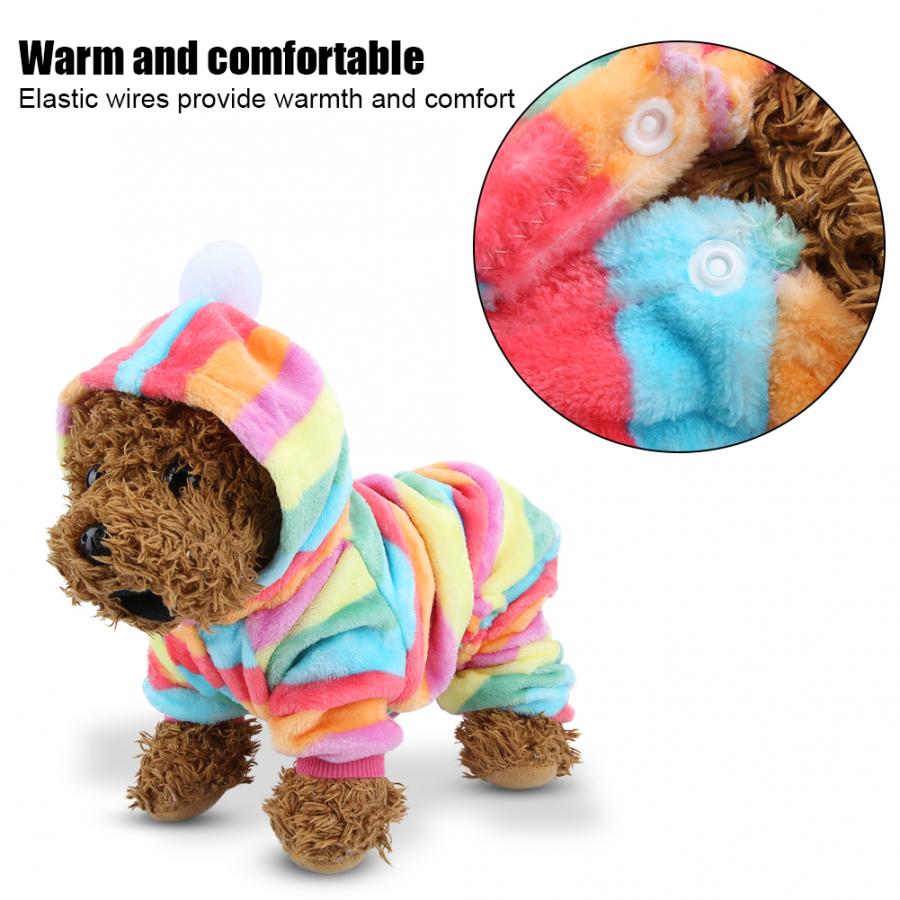 Pet outfits efterår vinter pet hoodies tøj jump suit varm pyjamas tøj til hunde katte varmt hundetøj