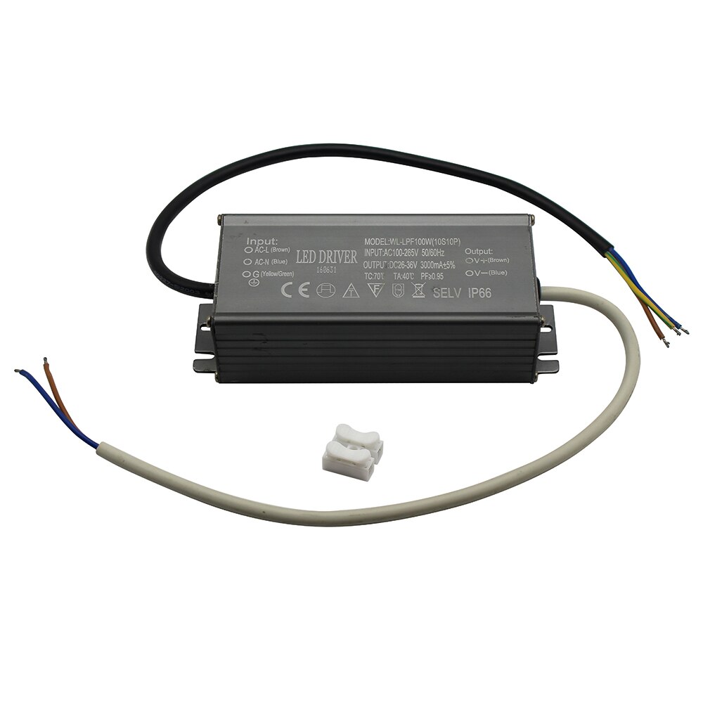 Aluminium IP66 70W LED Driver 3000mA AC 100-265V Power Supply Lighting Transformer Ballast for Spotlights / Street Outdoor lamp