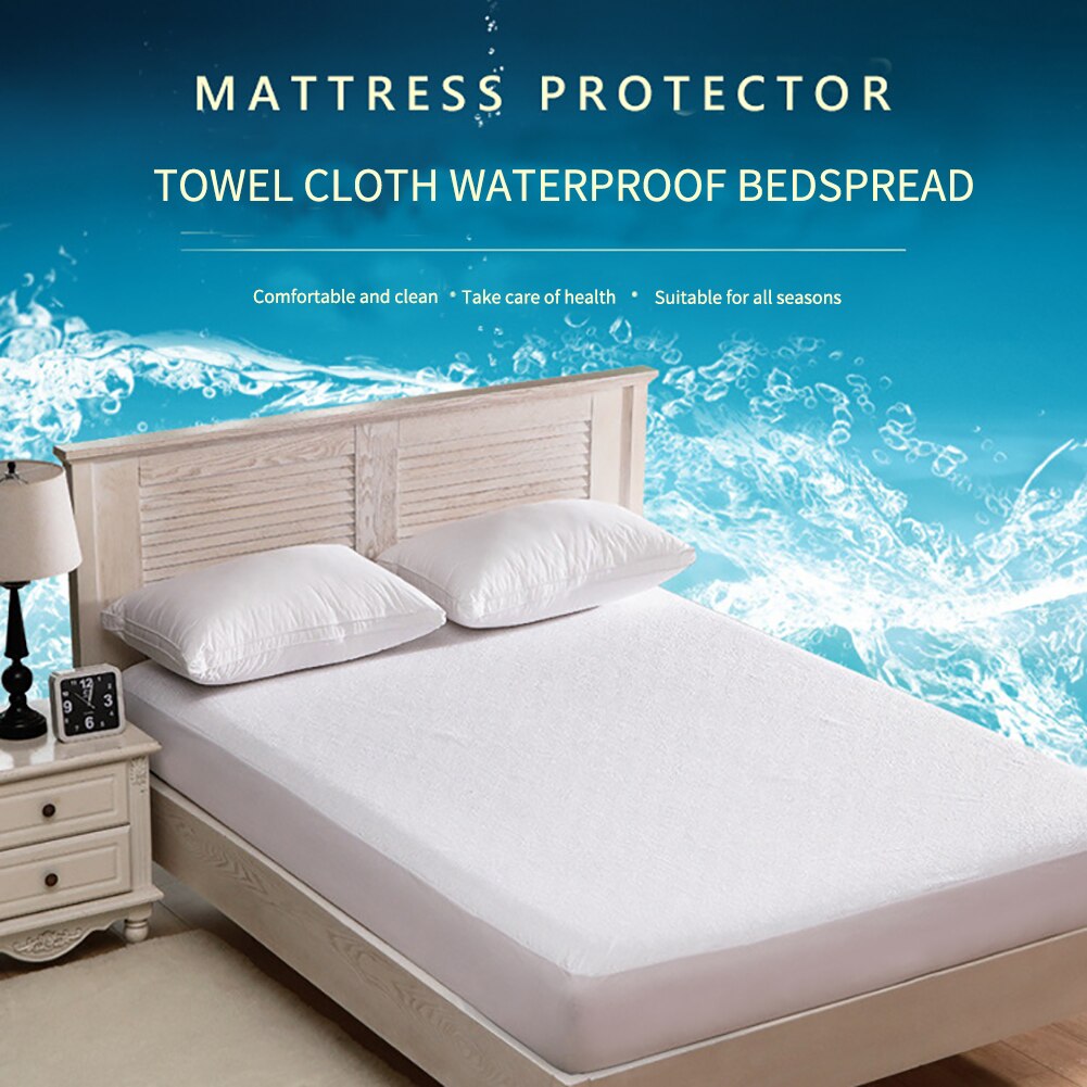 1 Pc Hoge Elastische Matras Grijper Effen Diepe Zak Hoeslaken Extra Zacht Ademend Matras Cover Met Waterdichte Coating