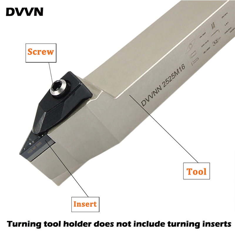 1PCS DVVNN Lathe Cutter External Turning Tool Holder DVVNN2020K16 DVVNN2525M16 Lathe Tool Holder CNC Lathe Tools