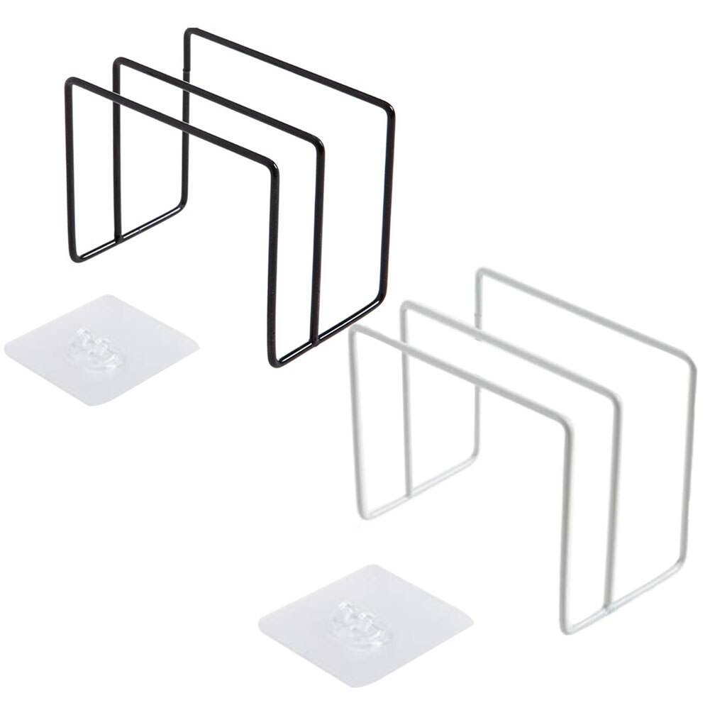 Cutting Board Stand Kitchen Organizer Dual Racks Iron Holder Chopping Board Shelf Wall Hanging Stand Storage