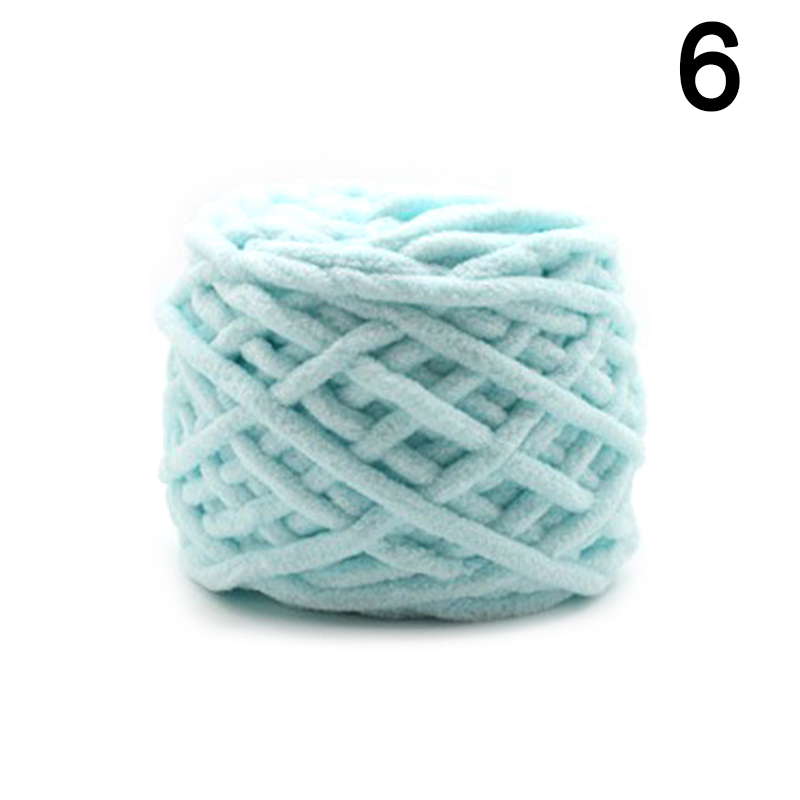 100g/Bal Chenille Breien Grof Garen Zachte Dikke Ijs Strip Lijn Hand Gehaakte Weven Sjaal Deken Draad Handwerken ambachten: Sky Blue
