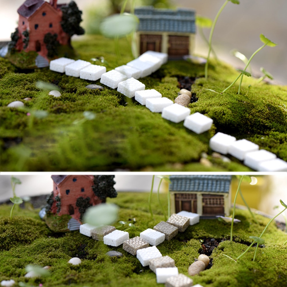 10Pcs Mini Stone Garden Ornament Miniature Fairy Garden Decor DIY