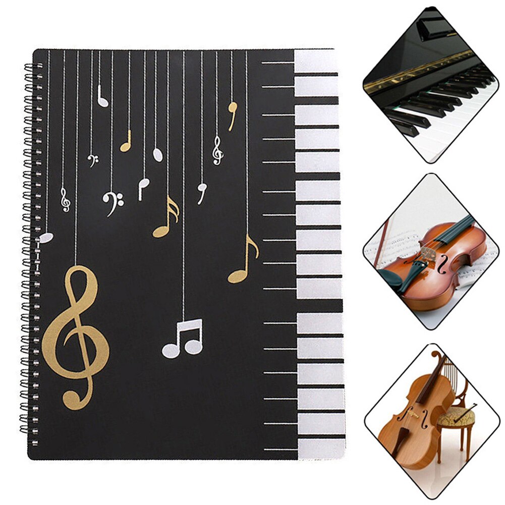 20pages Home Multifunction Score Paper Expanded Paino Music Sheet Folder Beginners Business Students Study Office File Holder A4