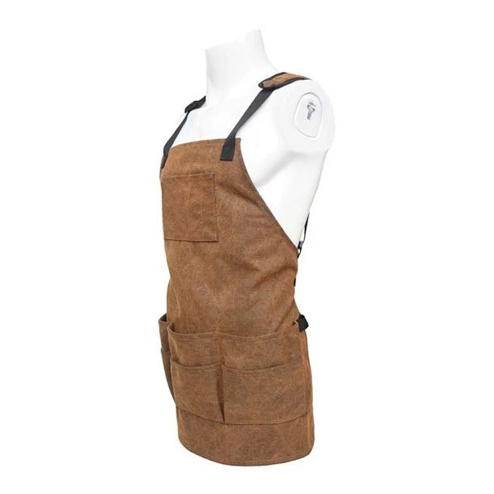 Multifunctional Apron Collector Multi-pocket Canvas Garage Garden Hardware Workshop Retro Denim Apron For Men