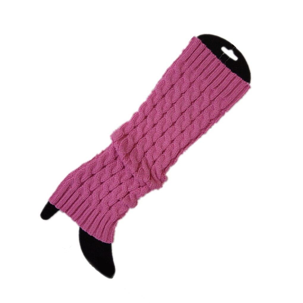 Femmes dame genou chaussettes hautes tricot Crochet hiver plus Leggings gants couverture de botte
