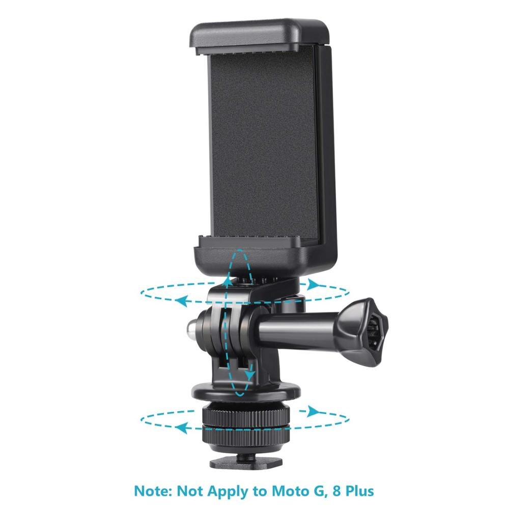 Telefoon Houder Camera Shoe Mount Adapter Kit voor GoPro Hero 7 6 5, DJI OSMO Actie, iPhone X 8 7 6 Samsung Bevestiging op DSLR