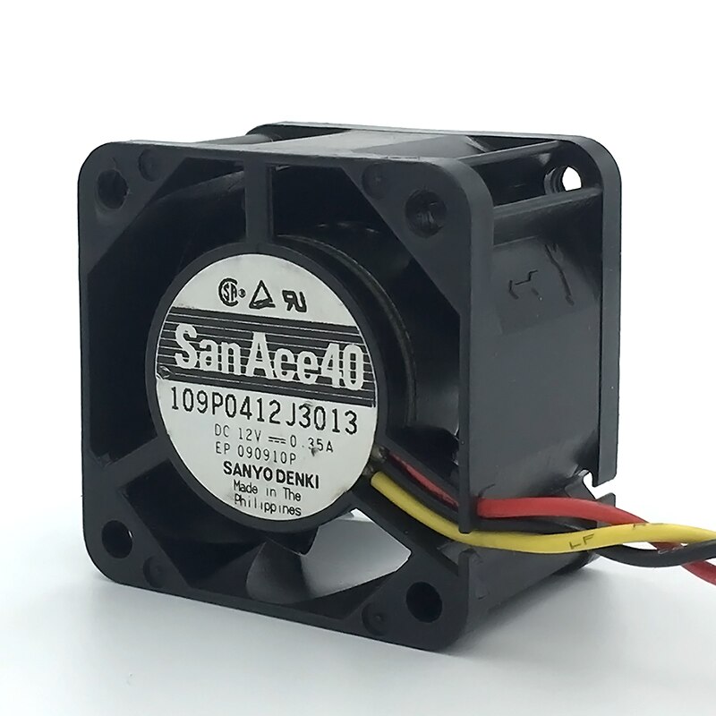 San Ace 40 4cm server fan 4028 40*40*28mm 12V 0.35A Server case koelventilator 109P0412J3013 met 3pin