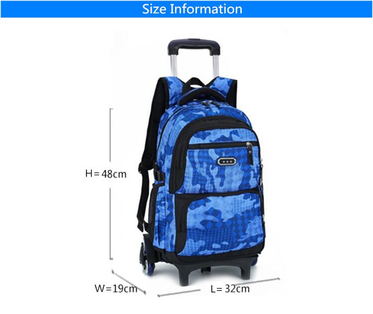 Fengdong Kind Afneembare Wiel Tas Basisschool Zakken Voor Jongens Kinderen Waterdichte School Rugzak Rollende Trolley Bag Pack