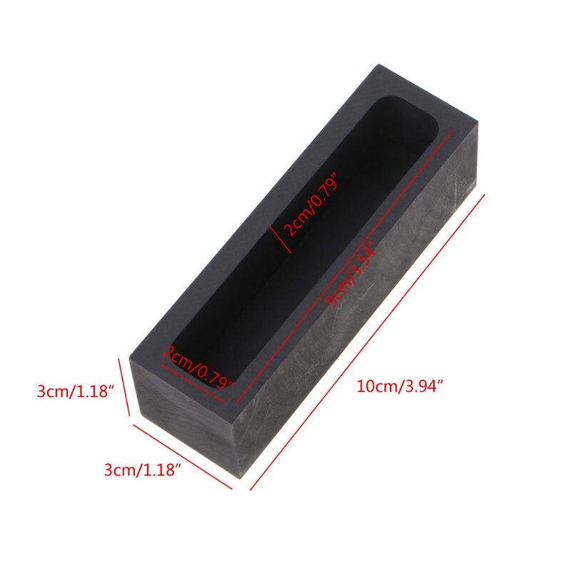 650g Graphite Ingot Mold Metal Casting Mold Melting Crucible Furnace for Gold Silver Aluminum Copper Brass Zinc Alloy