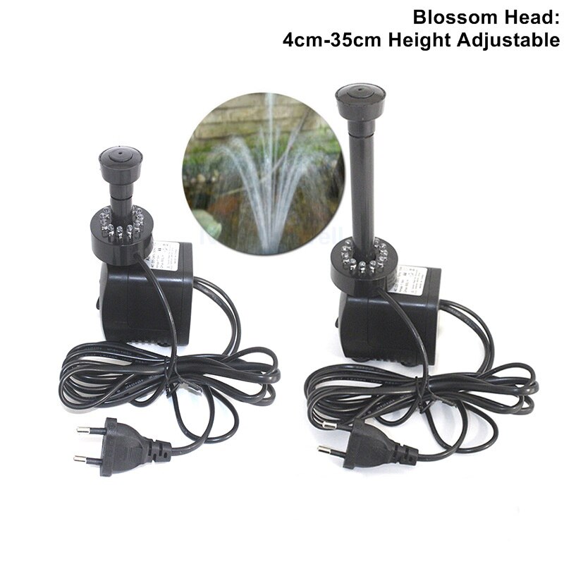 doprowadziło grzyb fontanna 10/15/25/35W pompa głębinowa ogród skalny staw akwarium krajobrazu fontanny rozpylać + rura przedłużająca