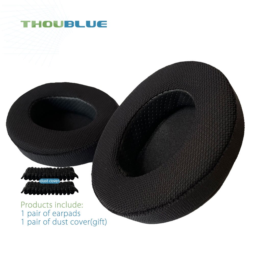 THOUBLUE-almohadilla de repuesto para auriculares CoolerMaster MH751, cubierta de espuma de memoria, almohadillas para auriculares: Black breath
