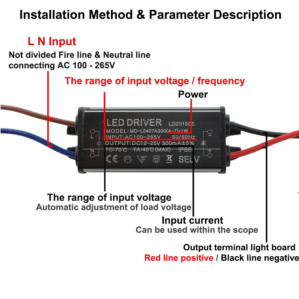 Aluminium IP66 3W 4W 7W 8W 12W 18W 24W Led Driver 300mA Ac 100-265V Waterdichte Voeding Verlichting Transformator Drivers Ballast