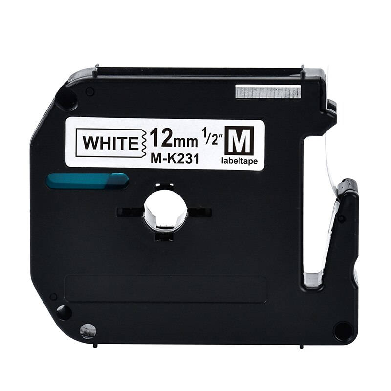 Multicolor 9/12mm mk231 tapes Compatible for Brother p-touch Label Printer mk-231 M-K231 MK-231 mk131 mk-131 m-k131 mk 431 531: 12mm black on white