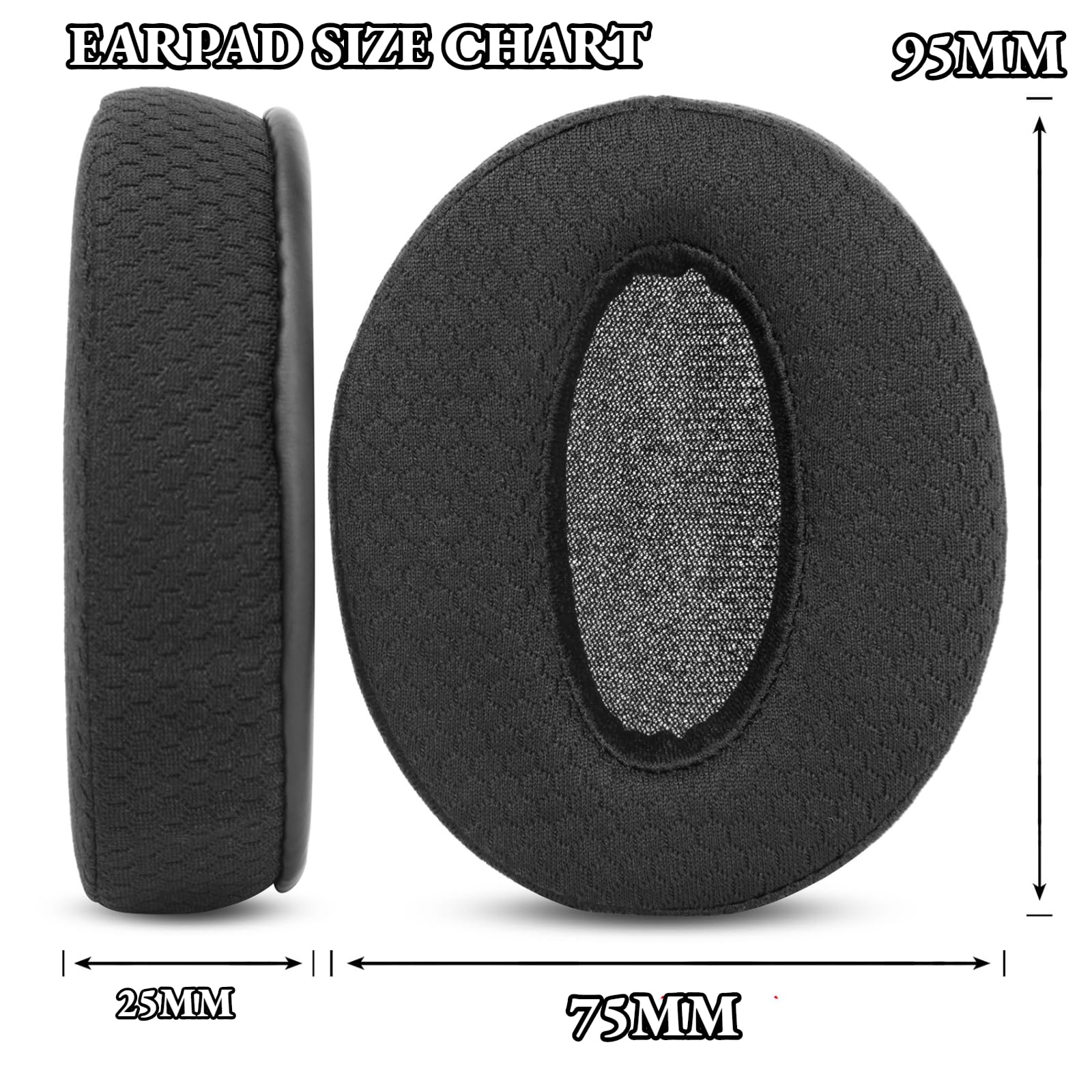 HD4.50BT oorkussens kussen, vervangende traagschuim oorkussens voor Sennheiser HD 4.50BT, HD 4.50BTNC, HD 4.40BT hoofdtelefoon