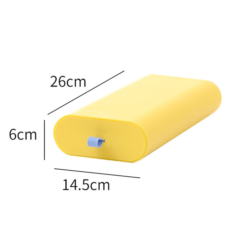 Under The Desk Storage Box Invisible Drawer Paste Office Desk Bottom Finishing Box Dormitory Desktop Stationery Box Cosmetic Box: Yellow M