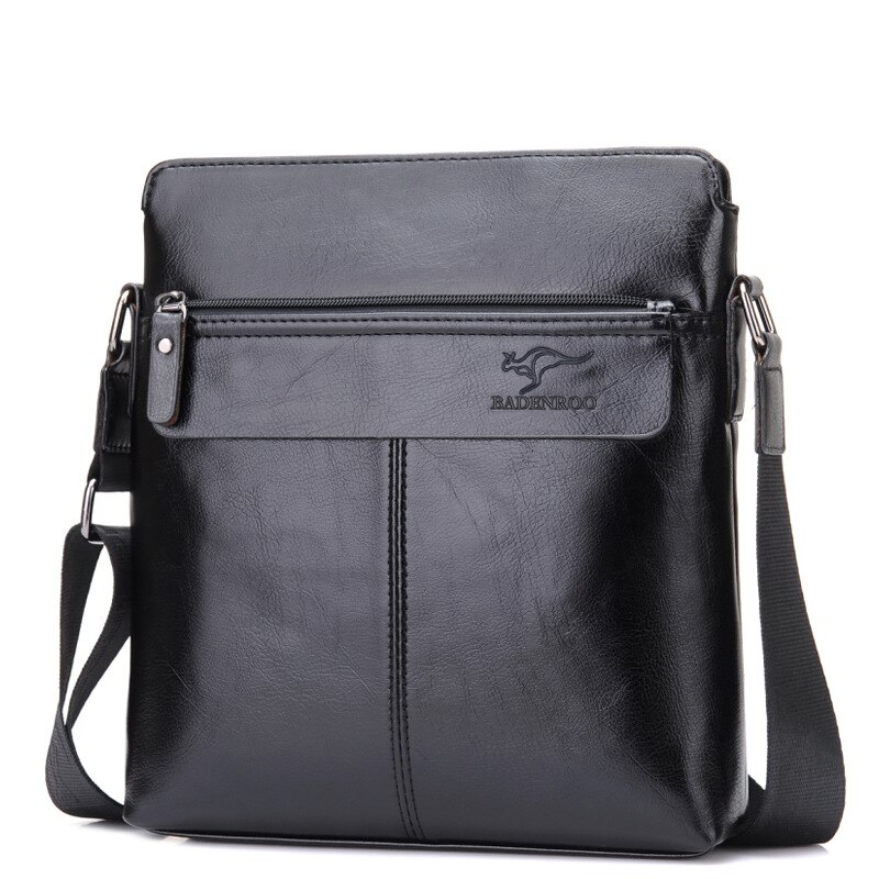 Kangaroo Men&#39;s Crossbody Bag Male Business Handbag Totes Briefcase Men Leisure Shoulder Laptop Messenger Bags: black