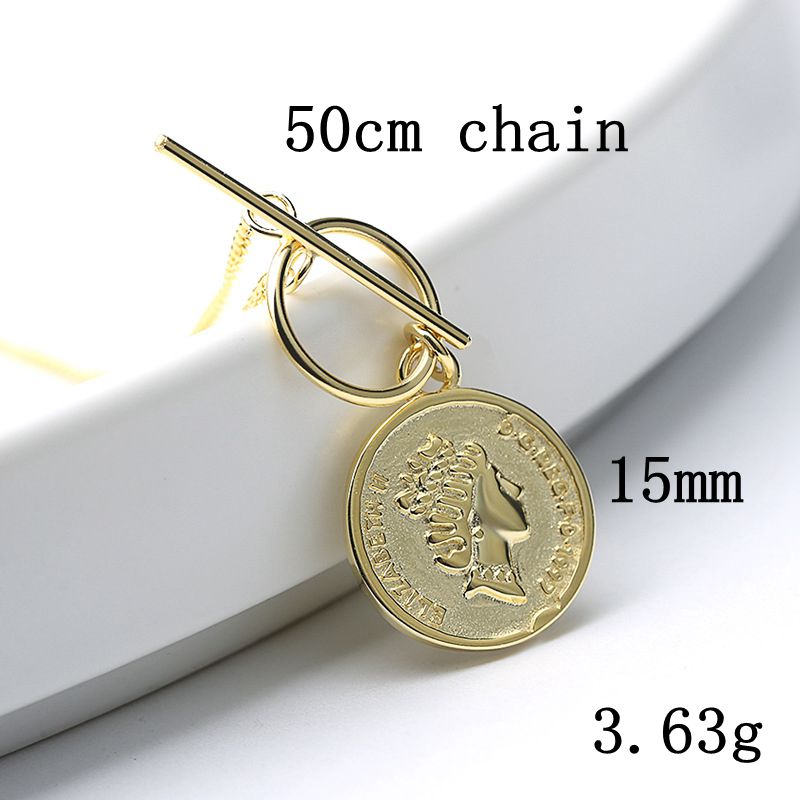 Silvology 925 sterling sølv 15 stil 925 guld halskæde 18k guld serie dame halskæde 925 fine smykker: Halskæde-b