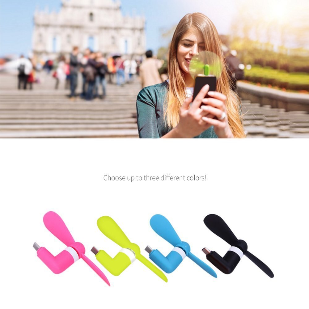 USB-C Cute Portable Flexible Mini Type C Fan Bendable removable Type-C Gadgets Low power for Powerbank Phone for Samsung Laptop