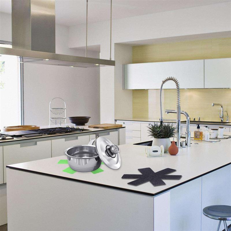 5pcs Pot & Pan Protectors Gray Print Premium Divider Pads to Prevent Scratching Separate and Protect Surfaces for Cookware