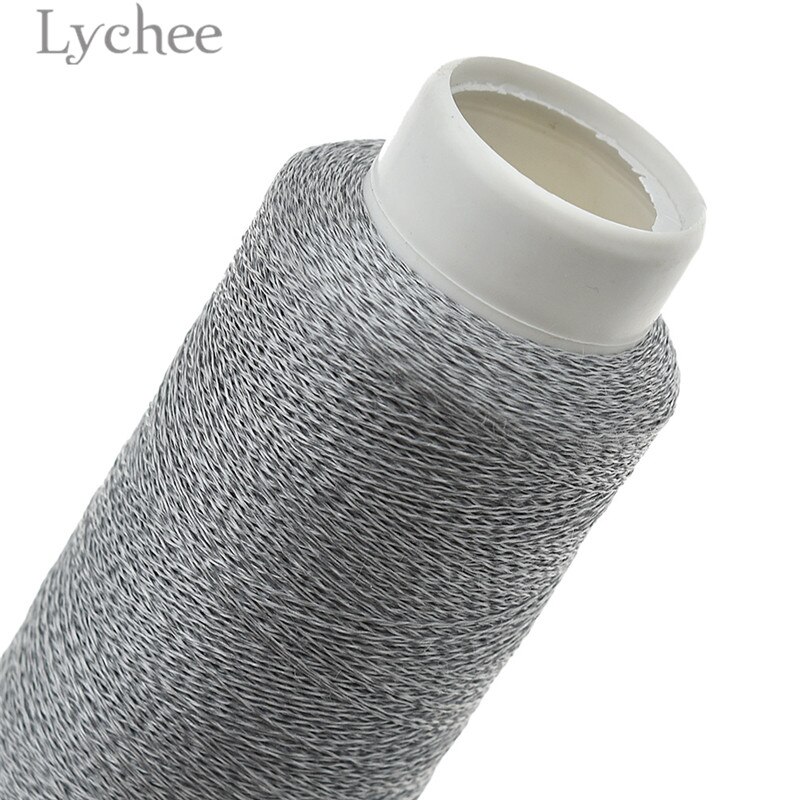 Lychee Life 1000m Polyester Reflective Sewing Thread Embroidery Sewing Thread Line DIY Sewing Material Supplies