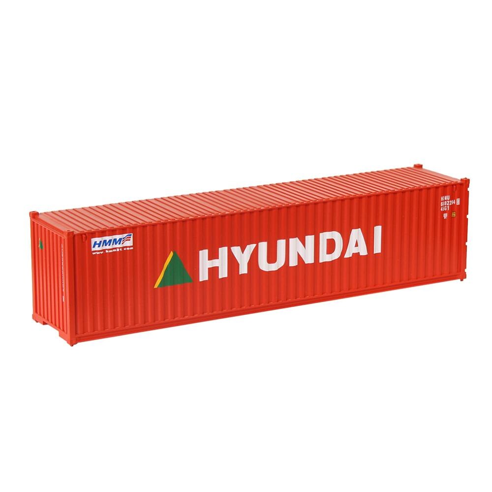 1pc HO Scale Model Train 40" Container 40ft Container Freight Car 1:87 Railway Modeling Layout: HYUNDAI