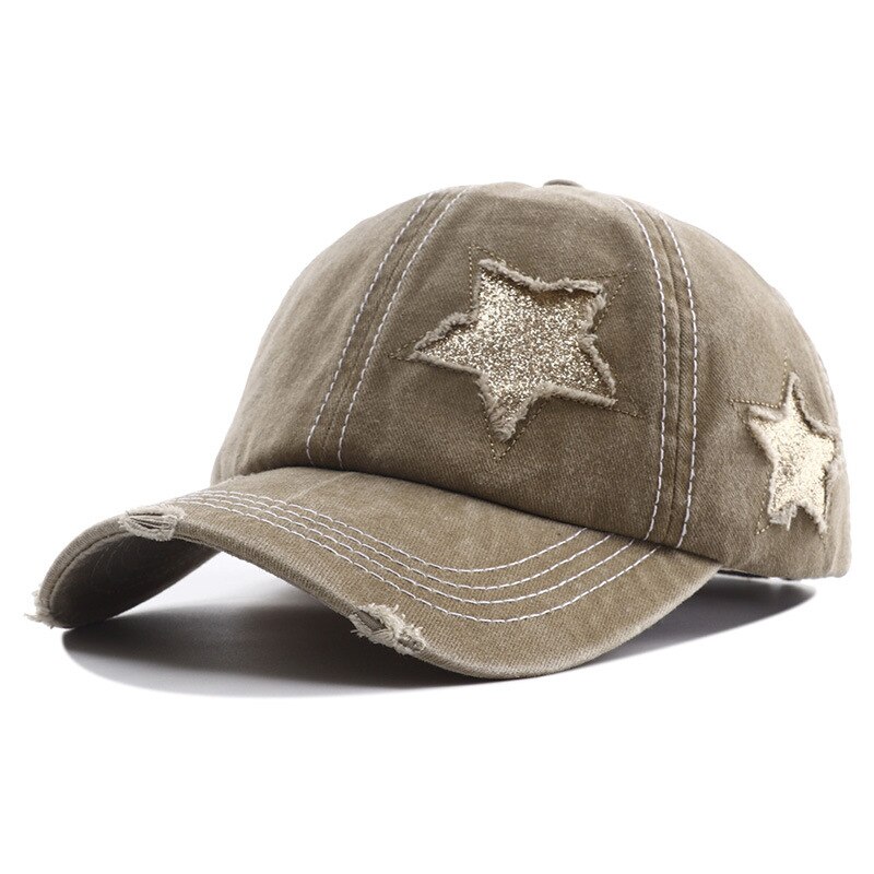 2022 nowy projektant kobiet czarny niebieski różowy wysoki kucyk czapka z daszkiem czapeczka Femme roztrzepany kok końnarty ogon Bling kapelusze dla kobiet kości: khaki