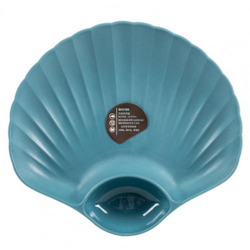 Grand gâteau Portable Dessert aux fruits plateau de table en plastique, plat de réception de bureau, accessoire de cuisine facile à ranger: Blue