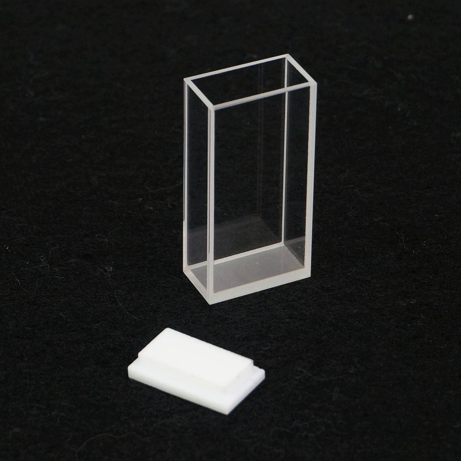 20mm Path Length JGS1 Quartz Cuvette Cell With Telfon Lid For Uv Spectrophotometers