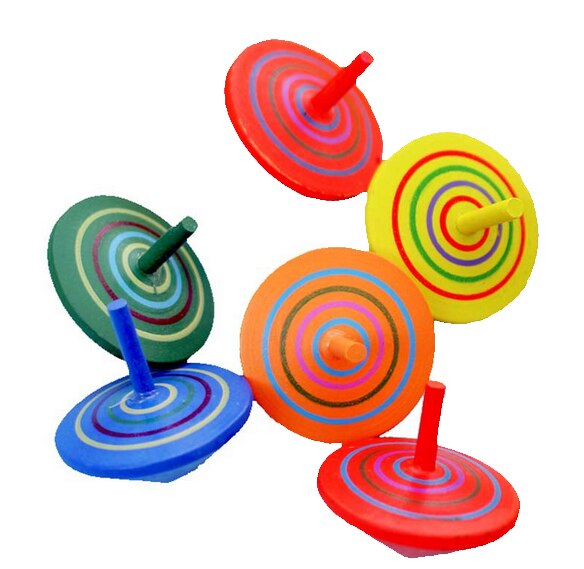 10 Pcs Kids Houten Gyro Speelgoed Voor Kinderen Volwassen Relief Stress Desktop Tol Speelgoed Kinderen Verjaardag Kerstcadeaus Gyh: 10 Spiral Gyro